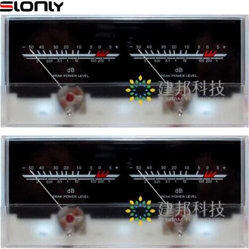 2pcs P-59WTC High-precision VU Meters Head Audio DB Level Meter Power Amplifier DAC Power Sound Pressure Meter w/Backlight