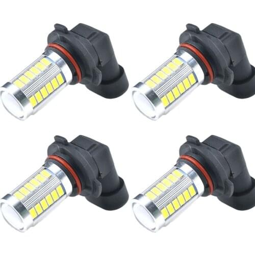 4pcs X 9006 HB4 5630 33 SMD LED Turning Parking Fog Light Braking Bulb White DC 12V External Lights