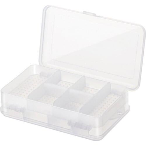 50%HOT Plastic Double Side 6 Slots Jewelry Storage Box Case Earrings Organizer Holder