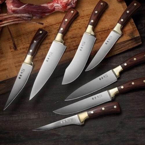 5Cr15Mov Professional Boning Knives Slaughter House Special Butcher Lamb Cattle Bleeding Knife Eviscerating Bone and Meat Knife