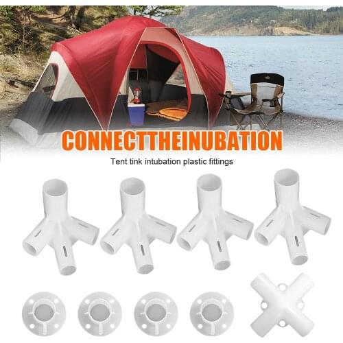9Pcs Pipe Fitting Tent Spare Parts For 3x3m Gazebo Awning Tent Feet Corner Center Connector 25/19mm DIY Tent Rack Fixed Fittings