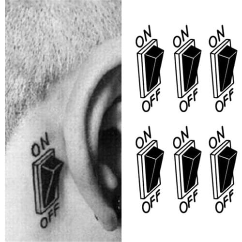 Body Art Beauty Makeup Pink Sexy Ear On and off Waterproof Temporary Tattoo Stickers Sexy