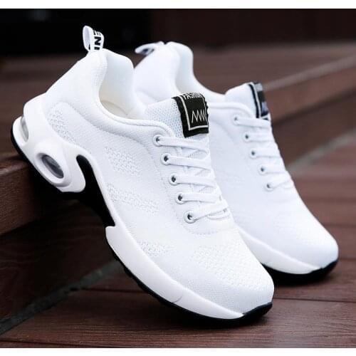 Large Size Outdoor Air Cushions Womens Sports Shoes Woman Sneakers White Sport Shoes Womens Tennis for Running Tenid GMB-1709