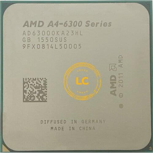 AMD A4-Series A4 6300 A4 6300k Dual-Core CPU Processor AD6300OKA23HL /AD630BOKA23HL Socket FM2