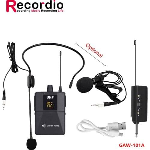 GAW101 Wireless Microphone Mic Camera Headset Wireless System Lavalier Lapel Microphone For Camera Phone Teacher Public Speaking