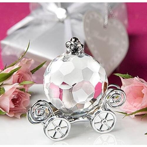 High Quality Choice Crystal Collection Cinderella Crystal Pumpkin Carriage wedding Favors 10pcs/lot