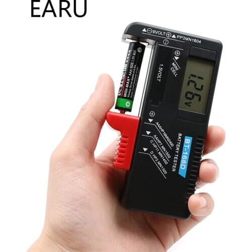 1pc BT-168D Digital Battery Capacitance Diagnostic Tool Battery Tester LCD Display Check AAA AA Button Cell Universal Tester
