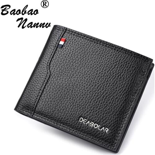 Business Card Holder For Men Wallet Male Purse Cuzdan Small Money Bag Top Quality Leather Wallets Thin Dollar Card Holder Purses