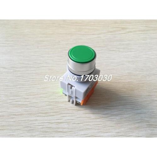 Round Green Cap 4-Pin Momentary Electric Push Button Switch AC 600V 10A
