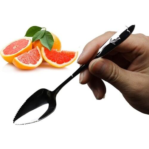 17cm Long Handle Spoon Fruit Grapefruit Spoon Stainless Steel Spoons Kitchen Tool