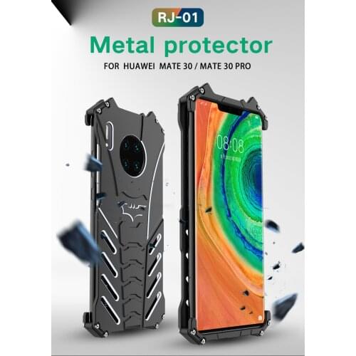 R-JUST Metal Case For Huawei Mate 30 Aluminum Metal Bumper Frame Armor Protective Shockproof Phone Cover For Huawei Mate 30 Pro