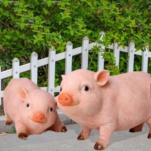 Cute animal garden pig birthday gift bedroom living room childrens study home furnishings resin decorations