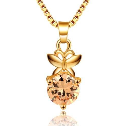 Fashion Creative Austrian Crystal Zircon Pendant Necklace Of Dance Party Wedding Meetting Charms High Quality Jewelry Gifts