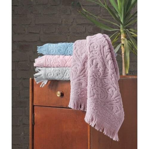 Nevra Fringed 70x140 Curly Jacquard 100% Cotton 6 Pieces Bath Towels Body Towel Quality Towel Beach Towel Thick Towel