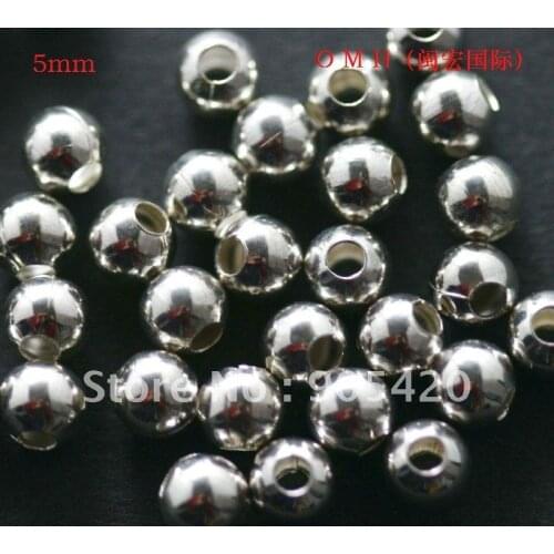 OMH wholesale 2.5mm 4mm 5mm 6mm 8mm choose jewelry accessory DIY Findings silver plated metal spacer beads Loose beads ZL99