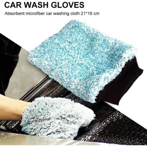 Car Wash Cloth Gloves Super Absorbent Microfiber Car Shape Fluffy Soft Anti-scratch Cleaning Stains And Dust Removal Gloves