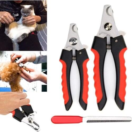 Professional Pet Cat Dog Nail Clipper Cutter Stainless Steel Grooming Scissors Pet Nail Grinder Animal Nailclippers Supplies