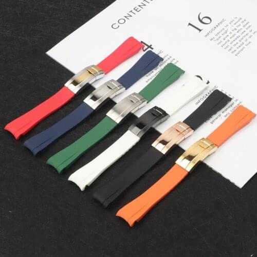 20mm 21mm 22mm watchband soft nature Rubber Watch Band For ROLE strap for Daytona Submarine Sub-mariner GMT series tools