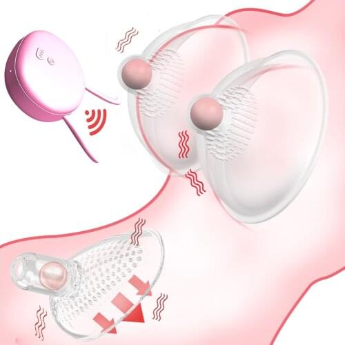 Nipples Breast Massage Vibrator Oral Sex Adult Sex Toys Clitoris Stimulator Breast Pump Enlargement Licking Sucking for Women