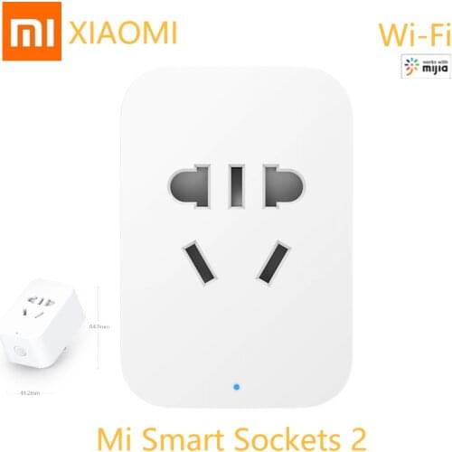 Xiaomi Mija Mi Smart Sockets 2 Bluetooth Gateway Version Xiomi WiFi Plug Wireless Mi Home Remote Control For Smart Home Products