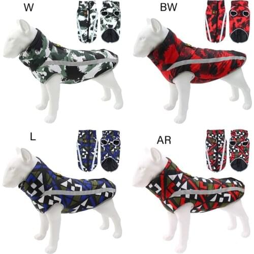 Winter Dog Clothes Waterproof Warm Big Dog Vest Jacket Coat for Large Dogs Labrador Pug French Bulldog Outfit Pet Clothing