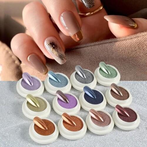 0.5g Nail Solid Powder Mirror Auroras Chameleon Chrome Pigment Design Decoration Effect Glitter Dip Titanium Powder Nail Art