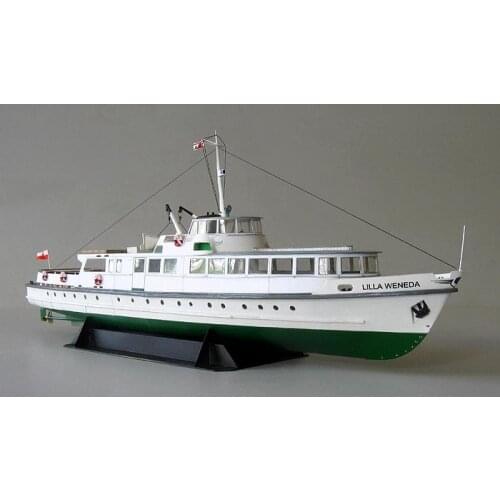 1:100 Scale Polish Baltic Fleet Coastal Ferry Lilla Weneda DIY PAPER MODEL KIT Handmade Toy Puzzles