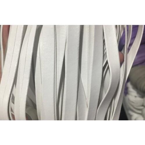 10mm 100m White Pu Faux Leather Cord Flat lether Soft Cord Faux Pu Lace Beading String Bracelet Necklace Crafts