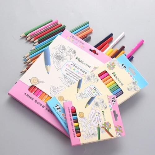 12/24 Colour Pencils Natural Wood Colored Pencils Drawing Pencils For School Office Artist Painting Sketch Supplies U4LD