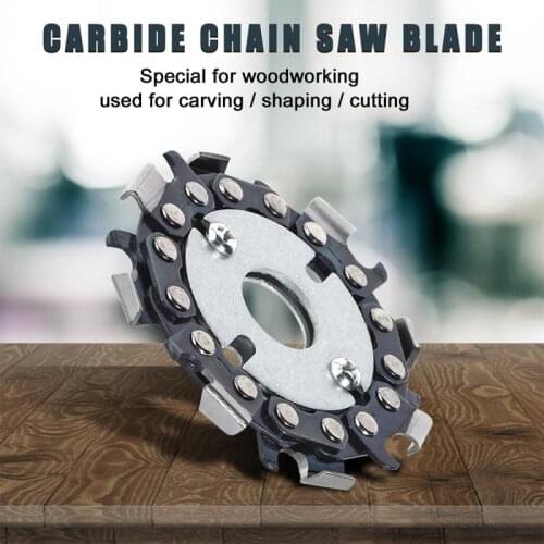 16mm 2.5 Inch Wood Carving Disc Chain Saw Blade Woodworking Chain Plate Tool Multi-Functional Angle Grinding Tool
