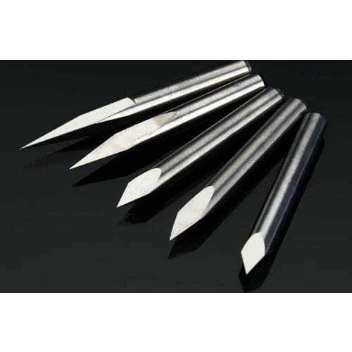 5pcs 3.175mm Shank 0.1mm 15/20/30/45/60 Degree Tungsten Steel Engraving Bits CNC Tool
