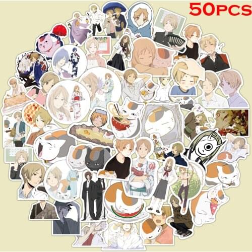 50 Pcs Anime Natsume Yuujinchou Stickers For Fridge Luggage Laptop Skateboard Bicycle PVC Waterproof Cartoon Series Stickes