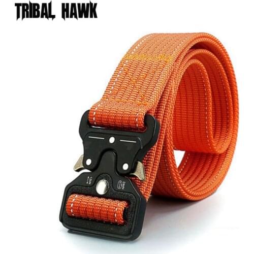 Army Tactical Belt Nylon Military Waist Belt Metal Buckle Adjustable Police Heavy Duty Training Belt Outdoor Hunting Accessories