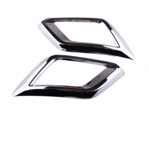 Beler 1 Pair Exterior Front Bumper Fog Lamp Light Cover Trim Fit for Nissan Rogue X-Trail 2014 2015 2016 Car Decoration