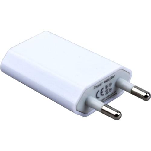 White EU USB Charger AC Adapter For iPhone 5 5S 4S 4 3GS iPod Touch Nano