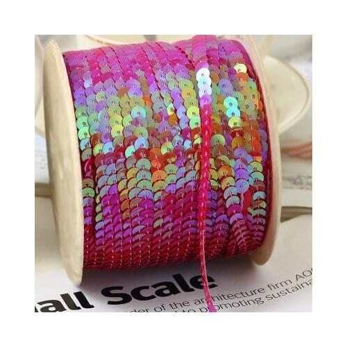 Free shipping Beautiful Sequin Ribbon Trim Craft Sewing Trimming 100 yard sewing paillettes