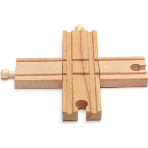 Wooden Train Track Accessories Cross Track Railway Toys Compatible All Track P31B
