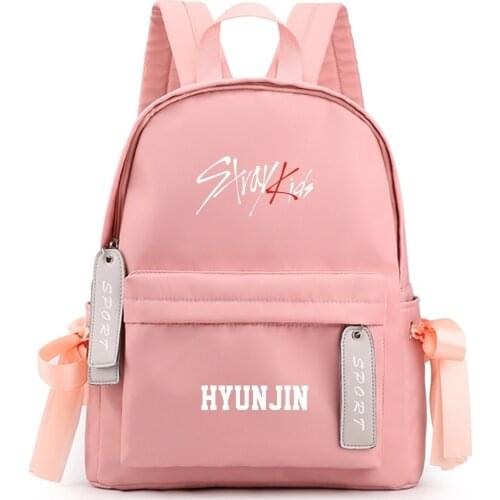 StrayKids Cute Backpack Korean Kpop Stray Kids Preppy Style Student Women Girl High Capacity Shoulder School Bags 2021 Fashion
