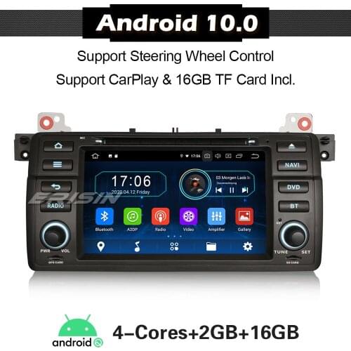 ERISIN 5946 Android 10.0 Autoradio for BMW 3 Series E46 318 320 MG ZT Rover 75 Car Stereo DVD SatNav DAB+ Wifi 4G DVB-T/T2