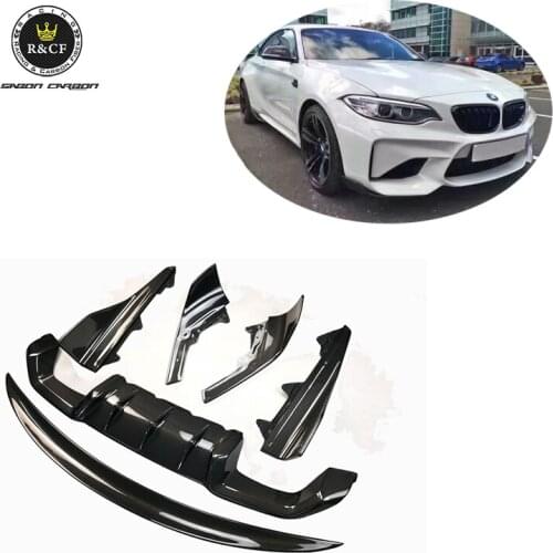 F87 M2 body kit front lip side skirts diffuser spoiler M Performance Style Carbon Fiber Bodykit For BMW M2C