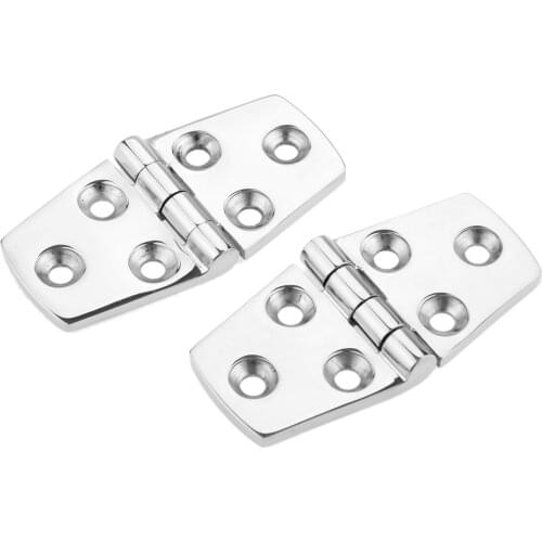 Gohantee 3" Stainless Steel Boat Marine Grade Flush Door Windows Hatch Compartment Hinges Silver Rowing Boats Accessories Marine