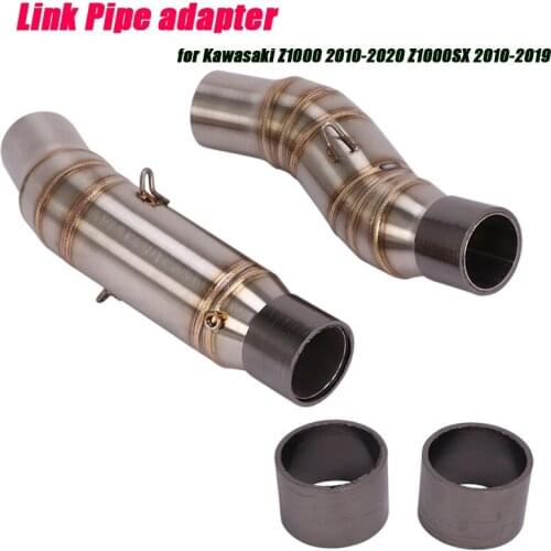 Motorcycle Asbestos Mat Link Pipe Adapter Refit Connector Tubes Silencer System for Kawasaki Z1000 2010-2020 Z1000SX 2011-2019