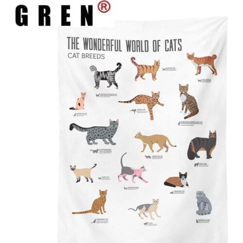 GREN Tapestry Hippie Avatar Animal Wall Hanging Covering Rug Photography Beach Mat Blanket Art Bedroom Kid Room Dorm Home Decor