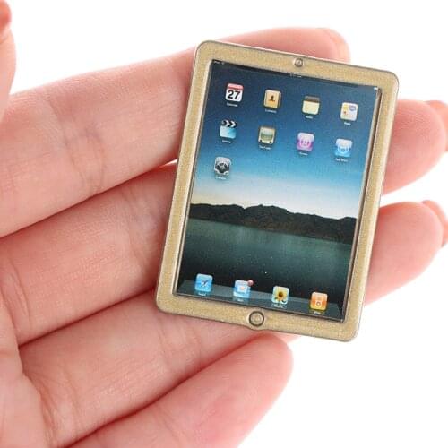 1/12 Dollhouse Miniature Accessories Mini Computer Model Simulation Tablet PC Toys Doll House Decoration Furniture Toys