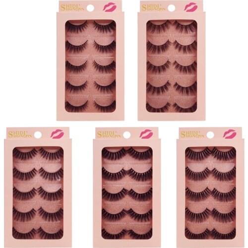 5 pairs 3d mink eyelashes false eyelashes natrual makeup full strip lashes fluffy false 3d mink lashes for cilios mink maquiagem