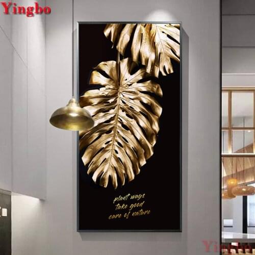NEW Diamond Painting Tropical plant leaves Large DIY Diamond Embroidery Full Square Drill Diamond Mosaic Nordic poster wall art