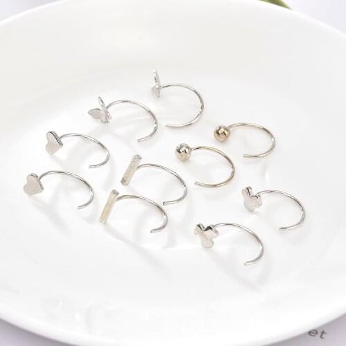 2021 New Earrings Simple Temperament Ear Bone Ring Piercing Small Ins Wind Love Butterfly Ear Hook Earrings Female