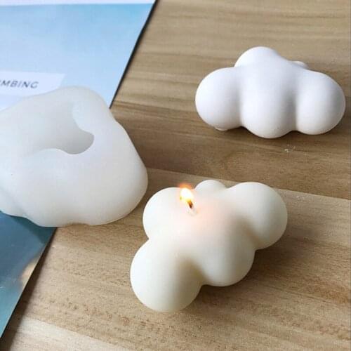 New 3d candle molds Soy Wax Silicone Mold Clouds Shape diy Candle Mould Handmade Soap Mold Candle Making Supplies