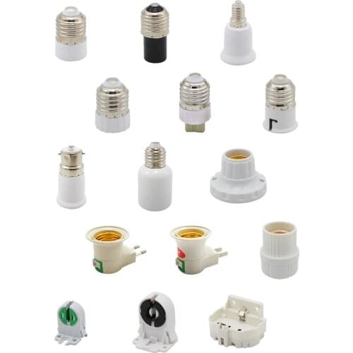 2 Pieces/lot E27 E40 E14 B22 Lamp Holder Converter T5 T8 2G11 Light Holders GU5.3 MR11 MR16 Lamp Base US EU Plug Socket Adapter