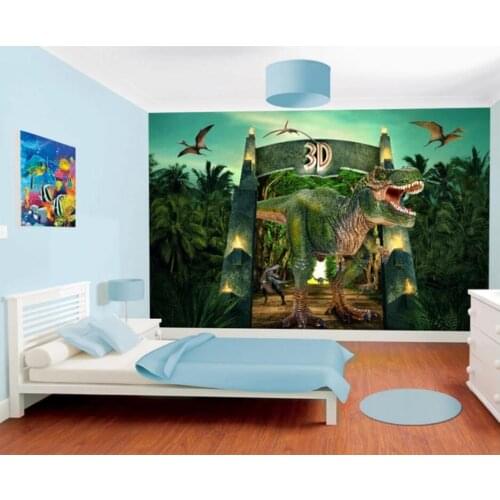 Custom photo 3d wall paper for living room Jurassic Park Dinosaur background home decor 3d wall murals wallpaper for walls 3 d